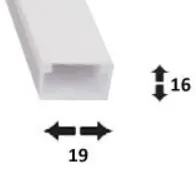 Canaleta Pvc 2mt 16X19 mm
