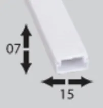 [715] Canaleta Pvc 2mt 7X15 mm