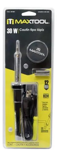 Cautin Lapiz 30W con Accesorios Cod. 301801