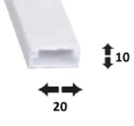 Canaleta Pvc 2mt 10X20 mm