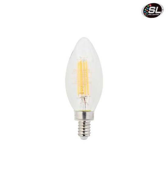 Foco Led Vela E14 4W Calida Transparente