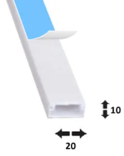 Canaleta Pvc 2mt 10X20 mm Con Pegamento