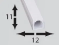 Canaleta Pvc 2mt 11X12 mm