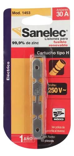 Liston Fusible 30A 250V 10pz