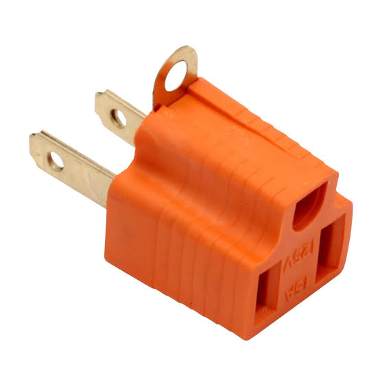 Clavija Convertidor Hule Naranja 1 Pieza Cod. 1513 / 117402