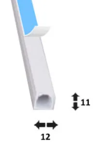 Canaleta Pvc 2mt 11X12 mm Con Pegamento